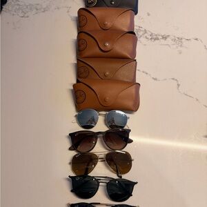 5x pair of RayBans. Cases included